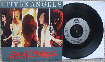 Little Angels - She's A Little Angel / Down On My Knees - EX- 45 + PS