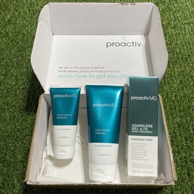 Proactiv MD 3 piece Treatment Cleanser, Moisturizer,Adapalene Cream NEW-for Acne