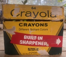 Vintage Crayola Crayon 64 Sharpener 1980s Retired Colors Binney Smith USED