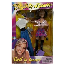 Britney Spears Live in Concert Doll Pink Shirt Plaid Mini Skirt Play Along New