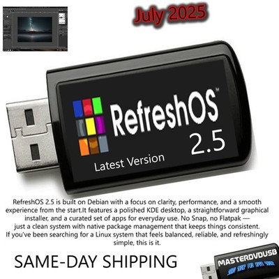 RefreshOS 2.5 Bootable Live/Installer USB   Breathe New Life into Your PC Today
