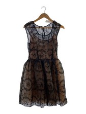 RED VALENTINO Sleeveless Dress 44 Silk BLK