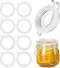 Rubber Jar Seals Replacement 8 Pcs Silicone Mason Jar Gaskets Seal Airtight Seal