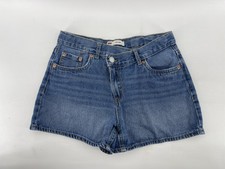Levis Mini Mom Girls Jean Shorts Size 14 Blue Denim 27 Waist Fast Free Shipping