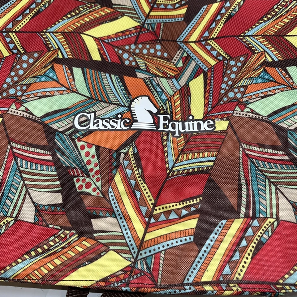 Clásico Bolso Mensajero Equino Correa para el Hombro MALLA Bolsillo TOTE Geométrico Colorido Foto 2 de 4