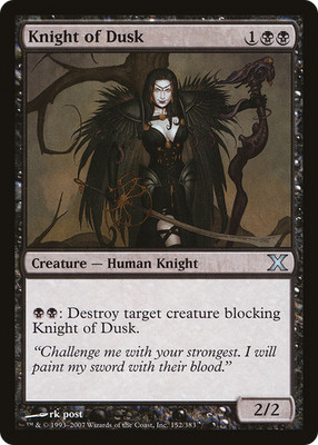 Knight of Dusk #152 (MP) 10th Edition 10E Magic MTG