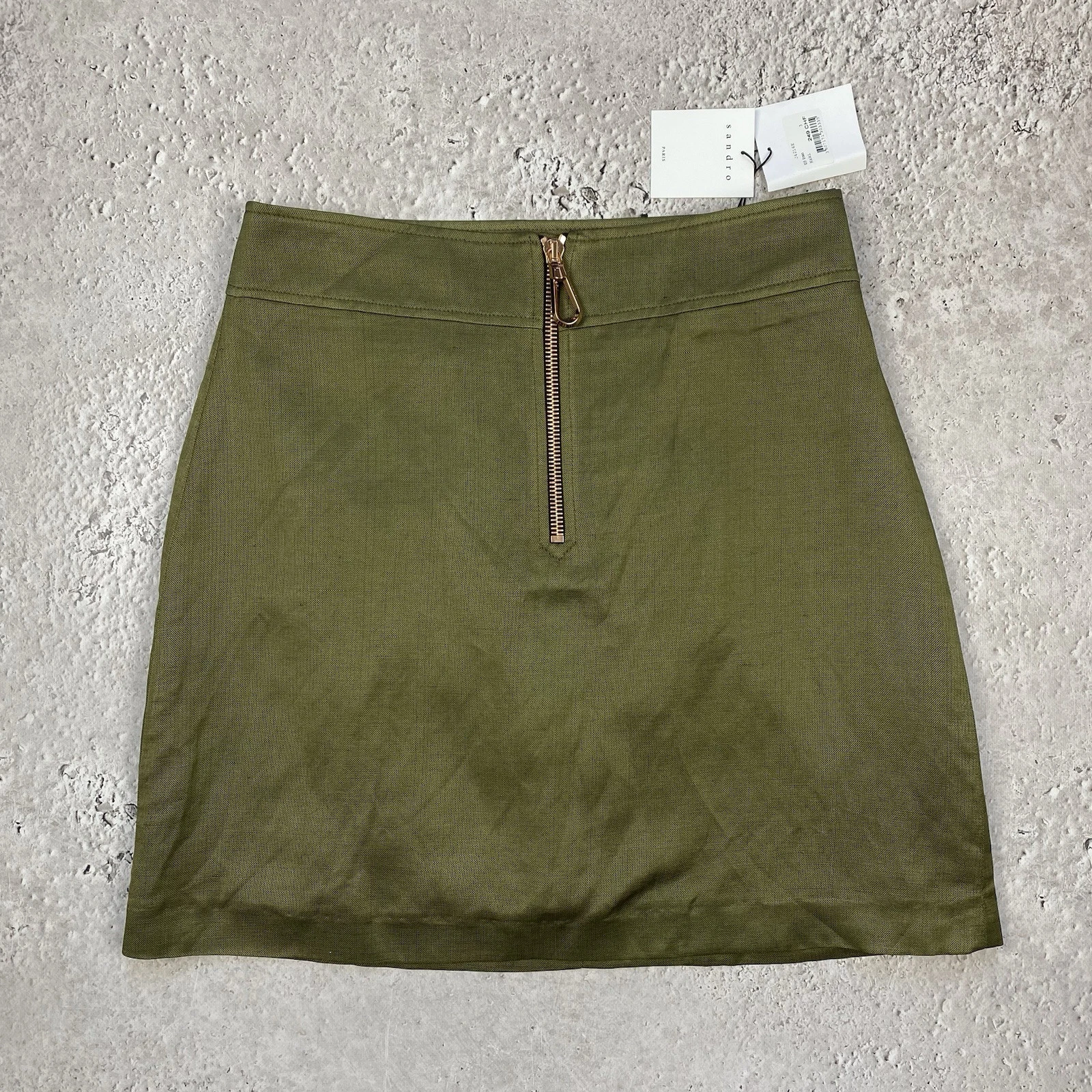 New Sandro Womens Skirt MIDI Size US-L Khaki