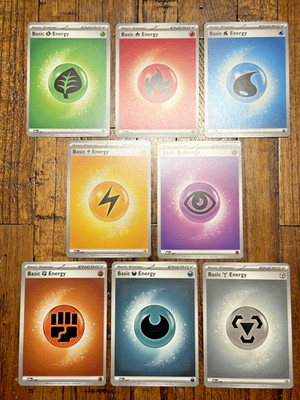 Pokémon Mega Evolutions Basic Energy Card Set 8  Cards TCG Energy Cards Free S&H