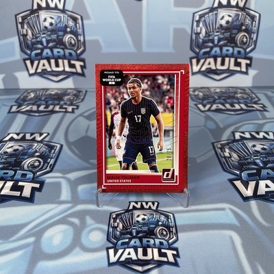 2025-26 Panini Donruss Road To FIFA World Cup Malik Tillman /75 Red Speckle USA