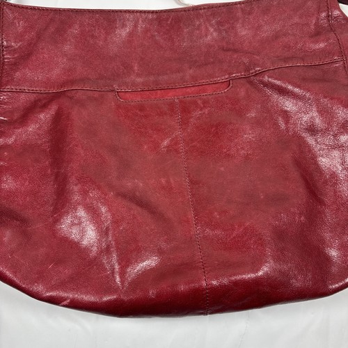 VTG HOBO Internationa Shoulder Bag Soft Distressed Leather Purse Handbag Red Y2K - Picture 22 of 24