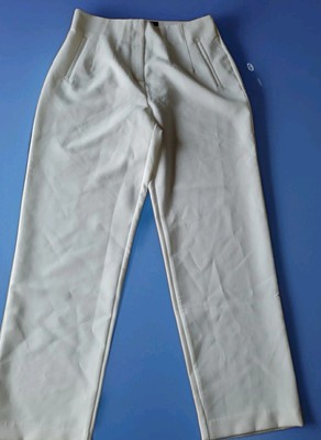 Sz XL FORE Collection Trouser Pants Lightweight Career Winter White Tailored EUC