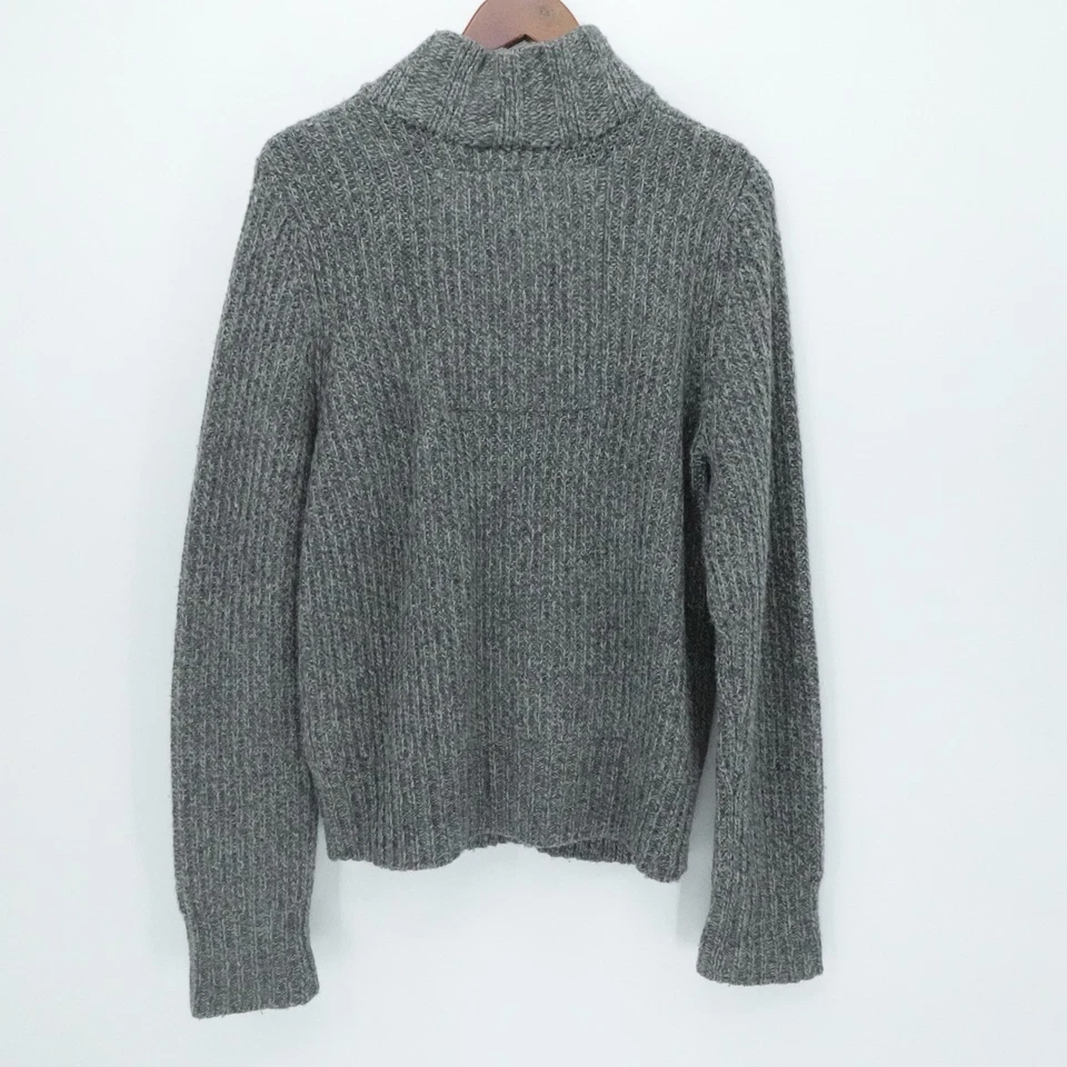 Suéter Ruehl No.925 Para Hombres Gris Medio Lana Mezcla Cachemira Mantón Botón Informal Foto 2 de 4