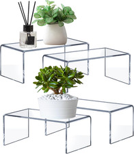 Large Acrylic Risers 4 Pcs 2 Sizes , 5mm Thick Display Stands