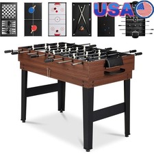 10 in 1 Game Table Billiards Foosball Shuffleboard Chess Family Fun Activities