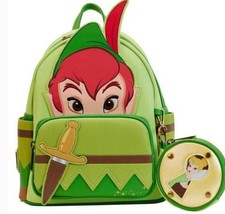 Loungefly LE Exclusive Peter Pan Tinker Bell Mini Backpack Coin Purse NWOT
