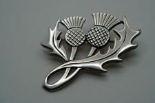 Vintage Sterling Silver Scottish Thistle Brooch 3.8cm JB37