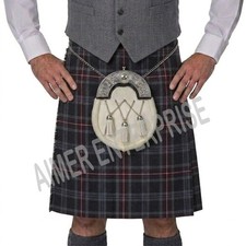 Scottish Traditional Handmade Hebridean Heather Tartan Kilt for men Custom Made
