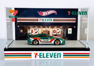 ''NOT INCLUDE CAR'' ACRYL VITRINE - HOT WHEELS - TOYOTA SUPRA 7-ELEVEN