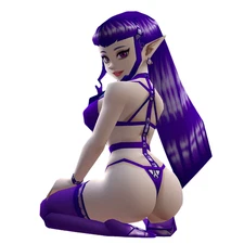2600 Polygon Cutie Sticker, Made In USA, Laminated, Waifu, Sexy, Curvy, N64