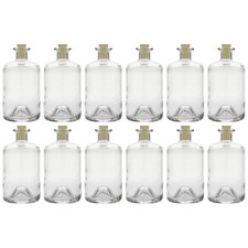 12x 500ml Glasflasche Glas mit Korken für Ap...