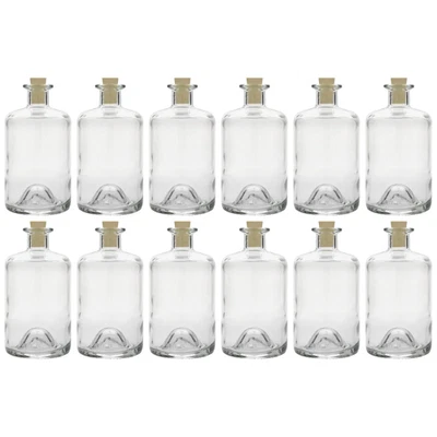 12x 500ml Botella Vidrio Vidrio Vidrio con Corcho para Farmacia - Imagen 1 de 4
