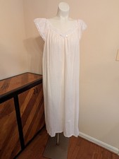 Vintage Cottage Core Shift Nightgown L Light Pink With White Lace Coquette Bow