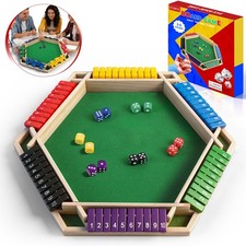 Shut The Box Game Wooden Math Dice Board Game 2-6 Players Table Games Kid's Gift