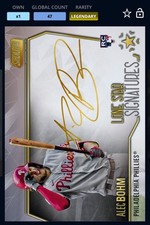 2021 Topps Bunt Stadium Club Gold Lone Star Sig Alec Bohm RC Legendary Digital