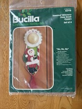 Bucilla Christmas Heirloom Jeweled Door Knob Covers Kit Ho Ho Ho Santa 82118