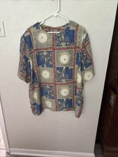 VTG Womens Size 3X Top Blouse Shirt Short Sle...
