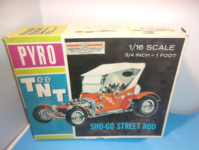 RARE  65 PYRO MODEL KIT 1/16 Scale Tee TNT Sho-go Street Rod  BOX ONLY No Parts
