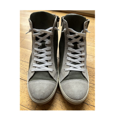 LLOYD High Top Sneaker Grün Wildleder Leder Reißverschluss Unisex EU 41