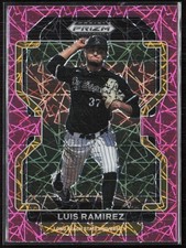 2022 Panini Prizm Draft Picks #PDP199 Luis Ramirez Neon Pink Velocity