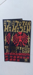 2 Tickets für Die Toten Hosen in Bayreuth 09.09.2026