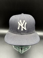 New York Yankees Gray Denim Vtg Snapback Hat White NY Logo MLB New Era