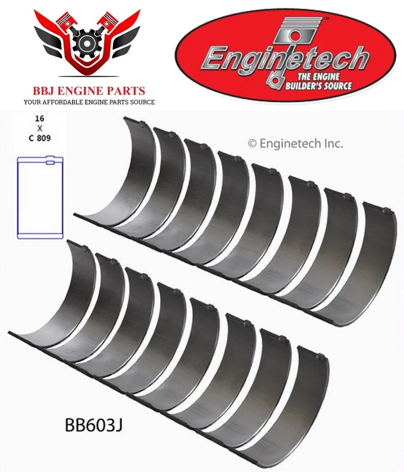 Rodamientos de varilla Enginetech para Ford Mercury FE V8 352 360 390 410 427 428 1958 - 1976 Foto 3 de 3