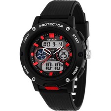 Orologio Sector Ex-44 R3251292002 watch Silicone Nero rosso Digitale crono suono