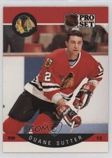 1990-91 Pro Set Duane Sutter (No Stripe Clipped R on RW) #61 1e8j