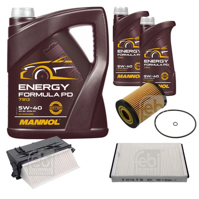 FEBI Inspektionspaket 7L MANNOL Energy Formula PD 5W-40 für Mercedes-Benz GLE