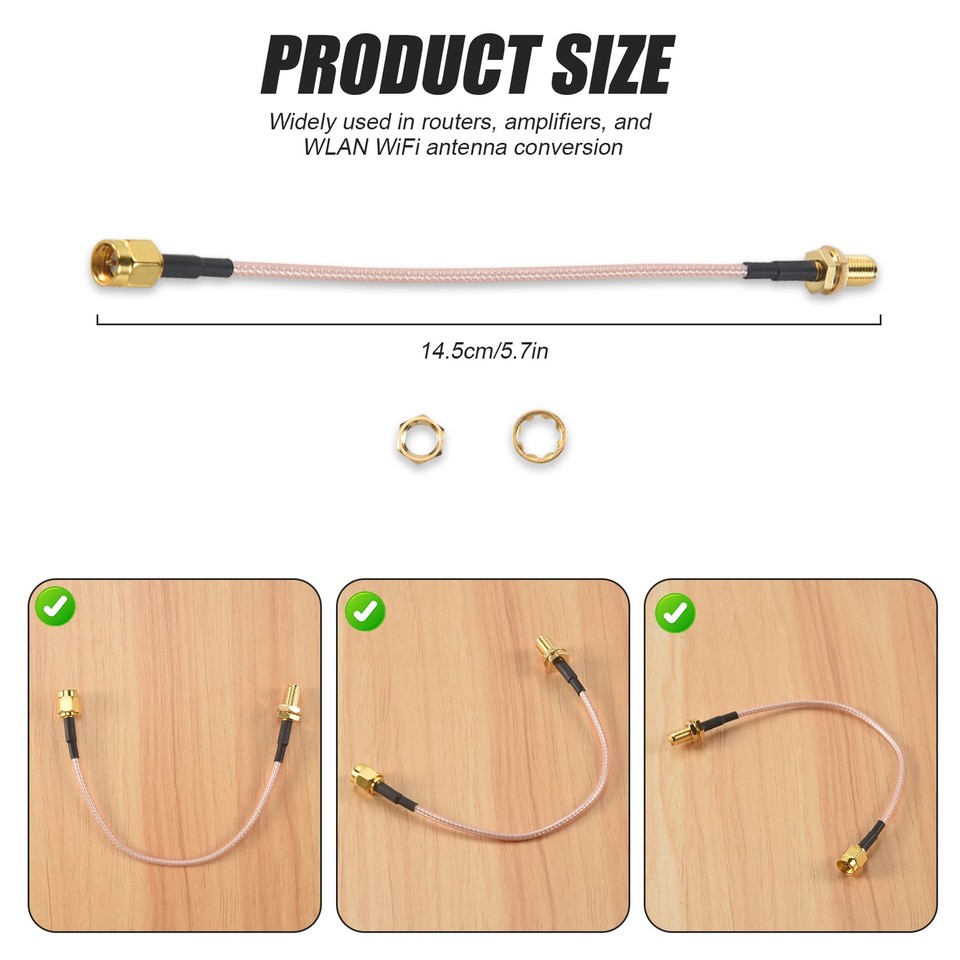 Zerone RG316 Koaxialkabel – SMA Weiblich Auf MMCX Männlich, Rechtwinklig, 25 Cm, Für Pigtail & RF-Übertragung
