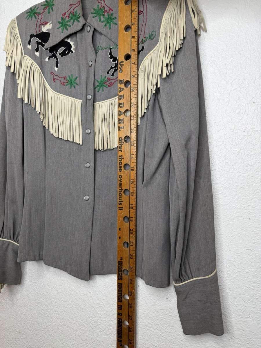 Vintage 40s Black Panther Chainstitch Gabardine Hillbilly Western