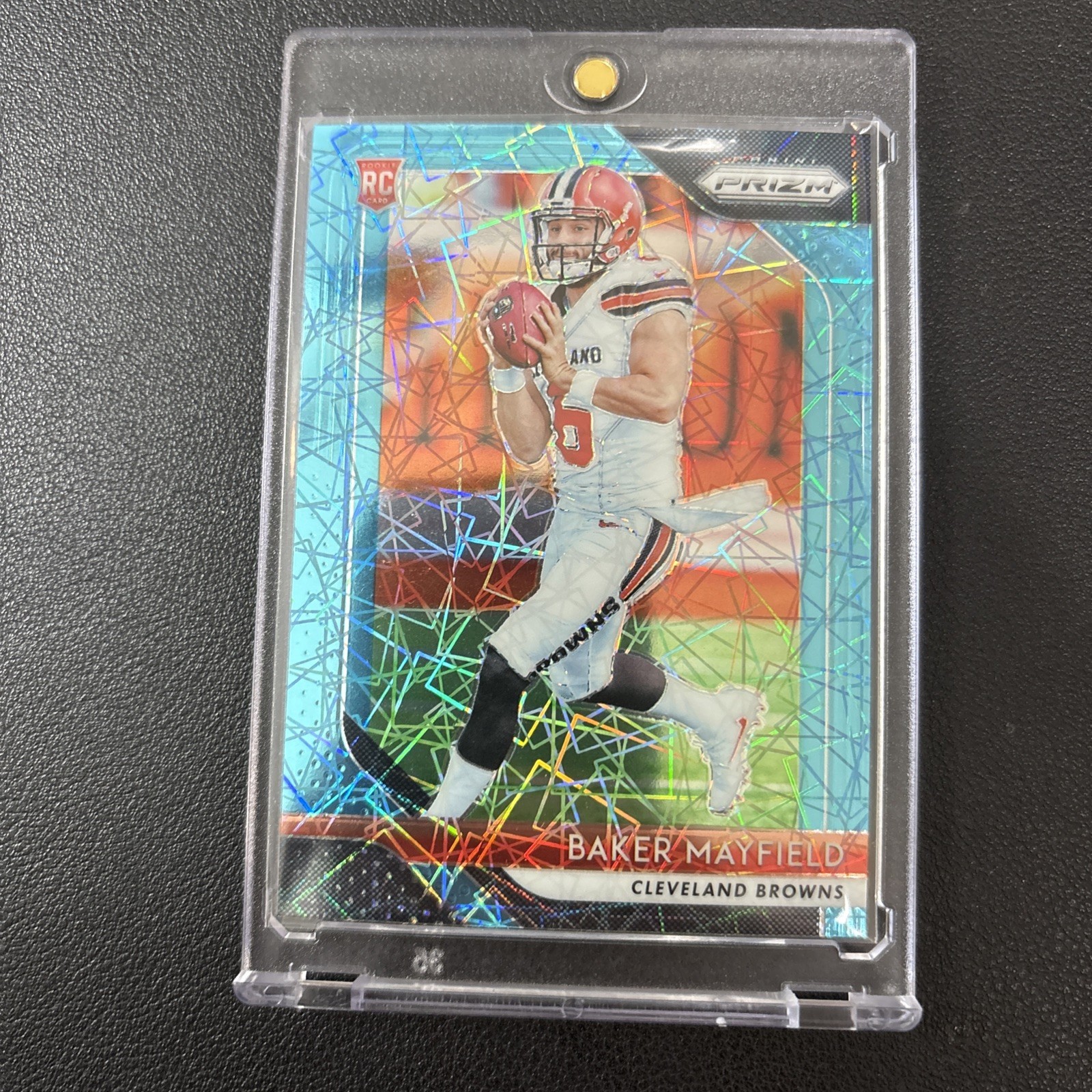 2018 Baker Mayfield Panini Prizm Rookie RC Blue Laser Prizm #201 Browns Lazer