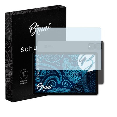 Bruni 2x Folie für AGM Pad T2 Schutzfolie Displayschutzfolie