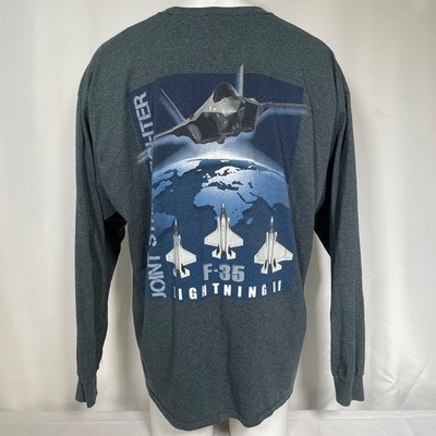 Northrop Grumman F-35 Lightning II Blue Dev Team Longsleeve T-Shirt Men's XXL