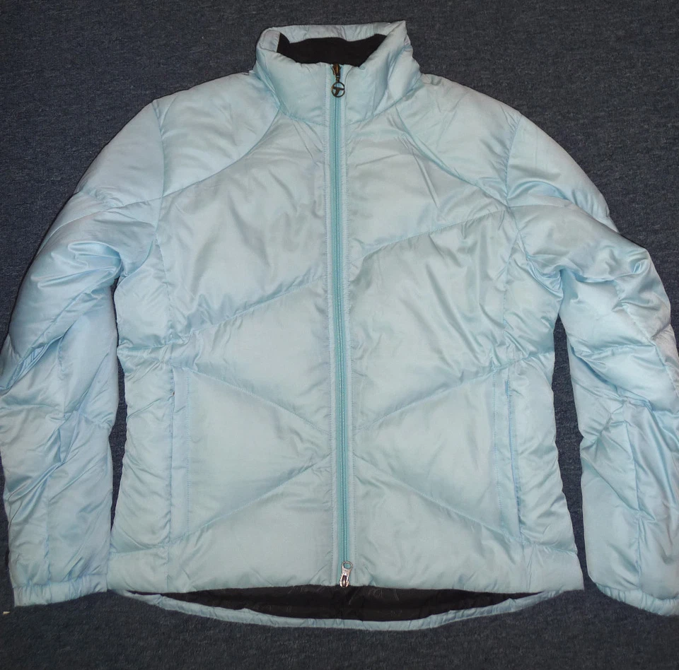 Columbia Dynasty Dish Down Jacket Womens Ski Hike Packable Coat Blue L - Image 3 of 4