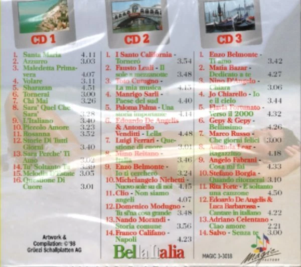 Bella Italia – 3 CD Set, I Santo California, Enzo Belmonte, Fausto Leali u.v.m. - Bild 2 von 2
