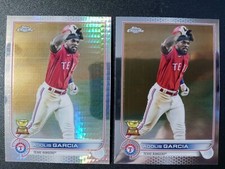 (2) 2022 Topps Chrome Hyper/Base Adolis Garcia # 25 Texas Rangers
