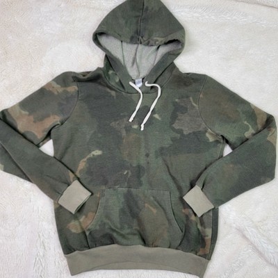 distressed camo sweatshirt