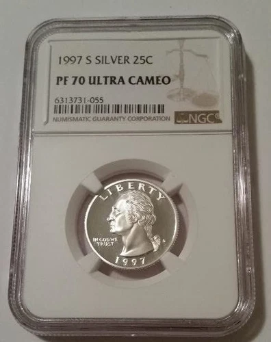1997 S Silver Washington Quarter Proof PF70 UC NGC