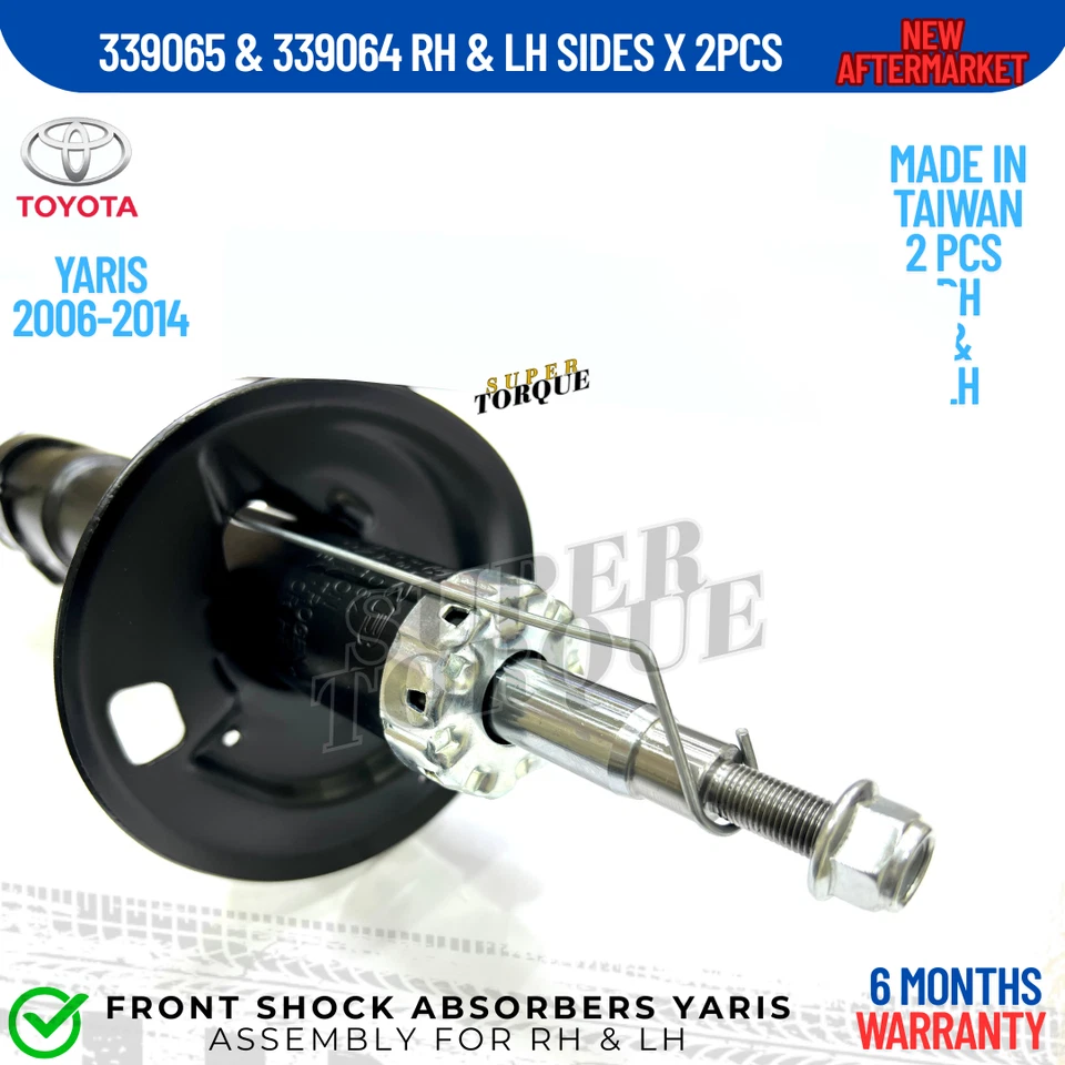 Amortiguadores delanteros izquierdo y derecho para Toyota Yaris 2006-2014 Foto 4 de 4